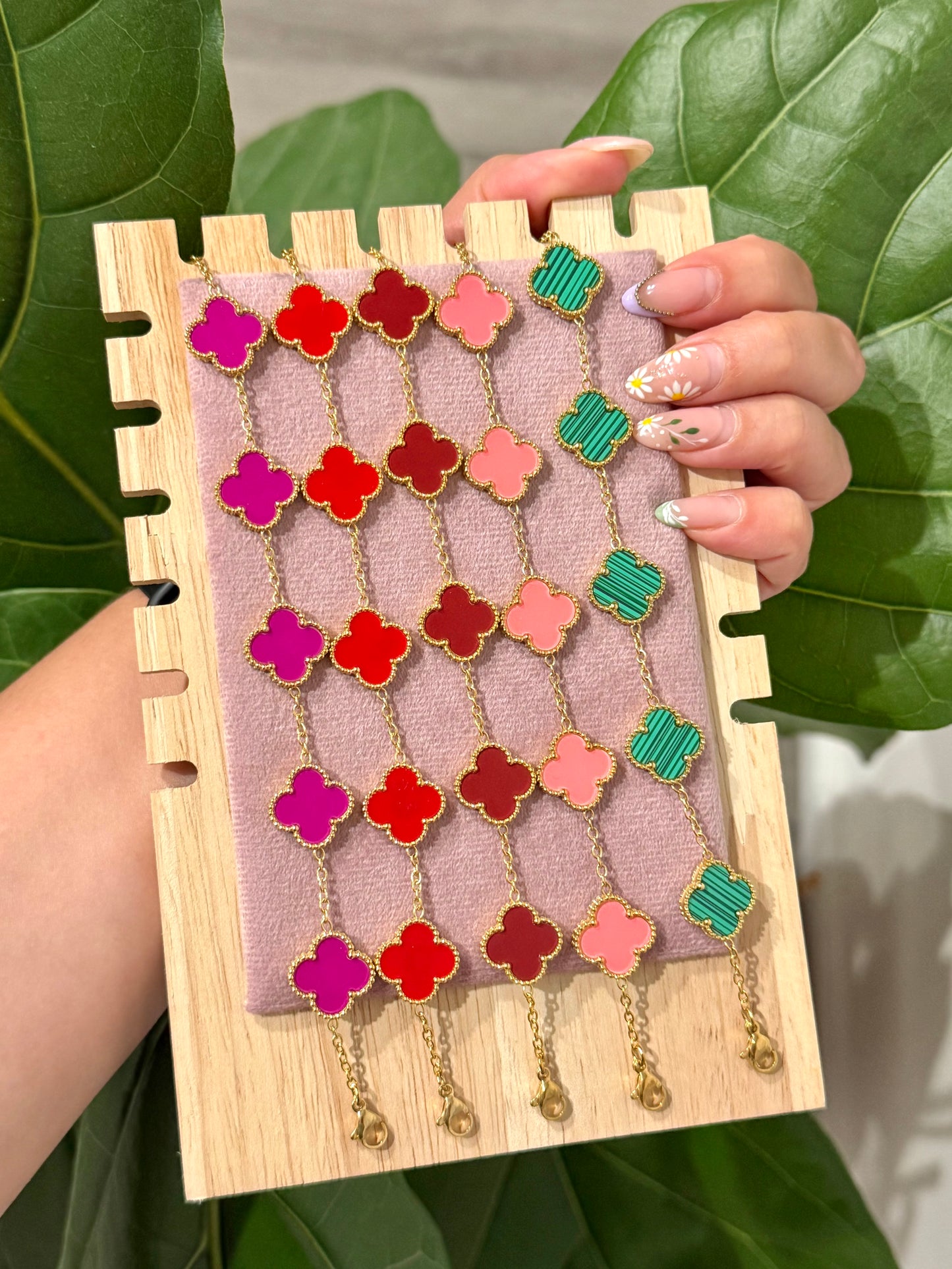 Clover Mix Colors Stainless Steel Bracelet