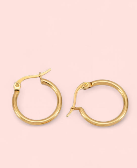 Gold Hoop 20MM Stainless Steel Earrings