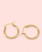 Load image into Gallery viewer, Gold Hoop 20MM Stainless Steel Earrings
