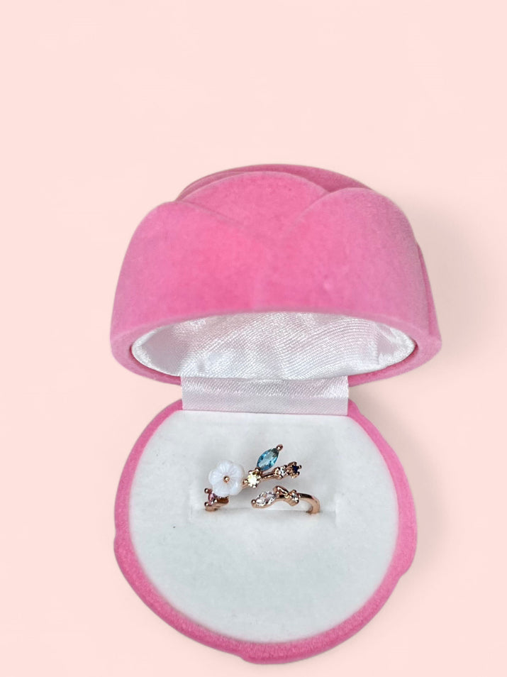 Como La Flor Adjustable Gold Plated Ring