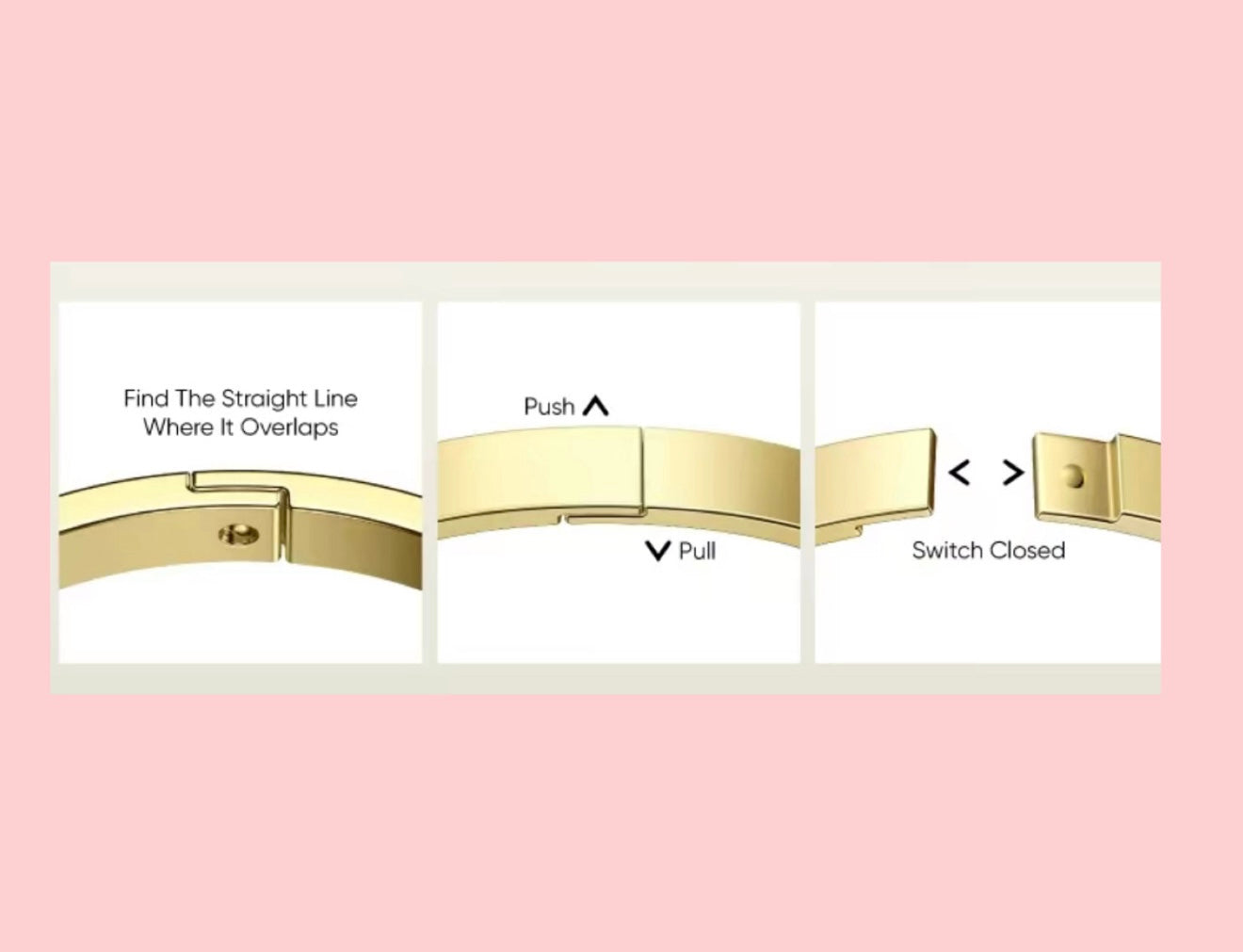 Gold Clover Bangle Stainless Steel Bracelet