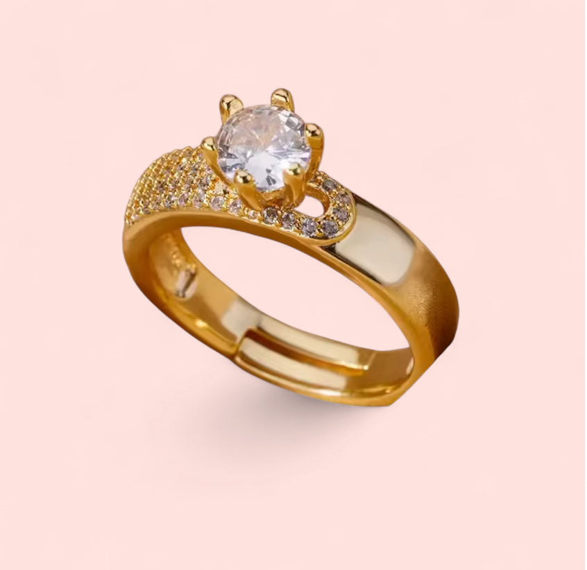 Brilliant Stainless Steel Adjustable Ring