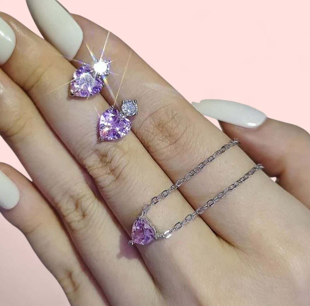 Endlessly (Necklace and Earrings) Sterling Silver 925