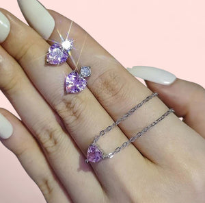 Endlessly (Necklace and Earrings) Sterling Silver 925