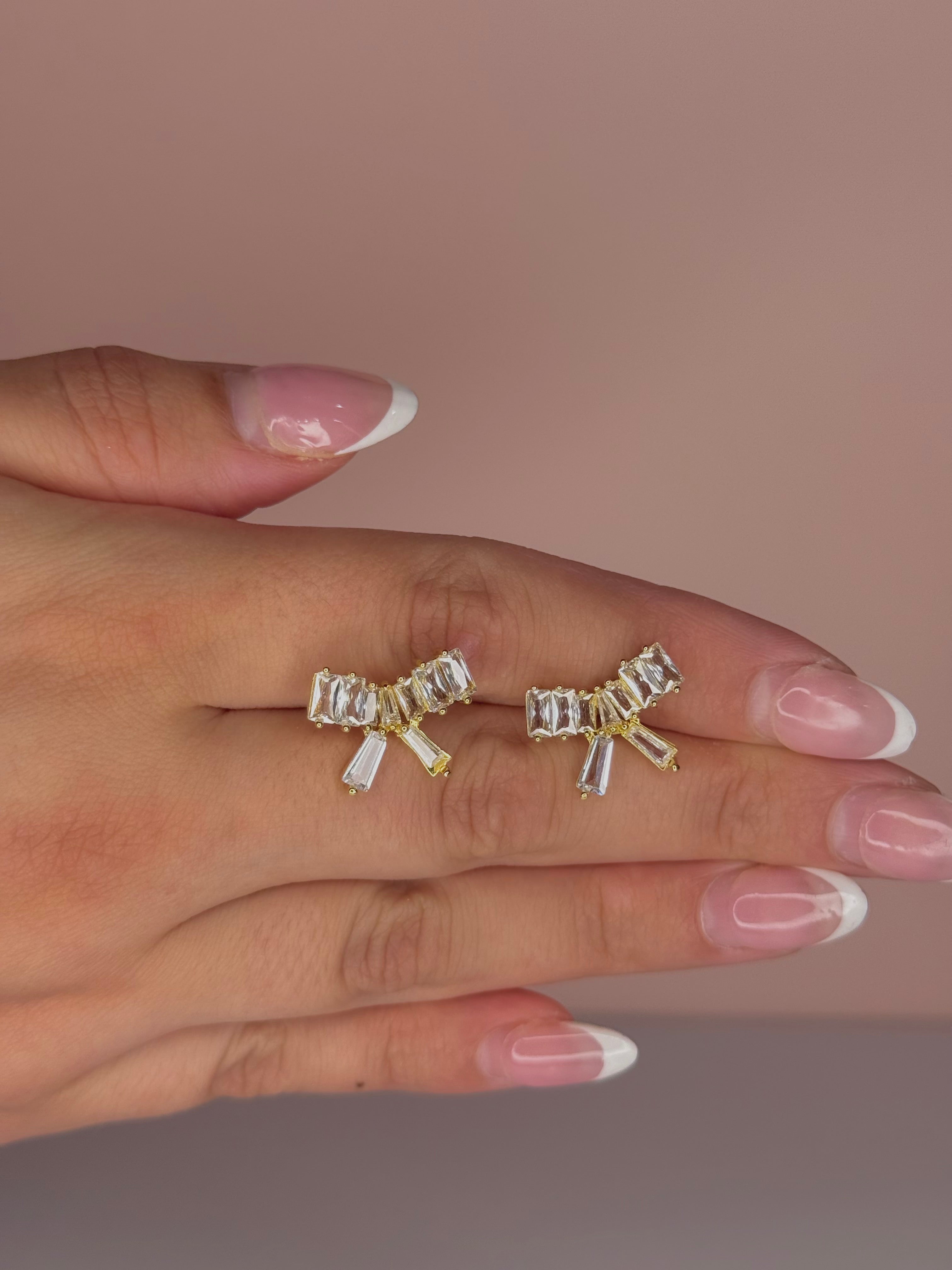 18k Gold Plated Bow Stainless Steel Earrings
