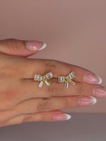 Load image into Gallery viewer, 18k Gold Plated Bow Stainless Steel Earrings
