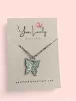 Load image into Gallery viewer, Silver Butterfly Pendant Necklace
