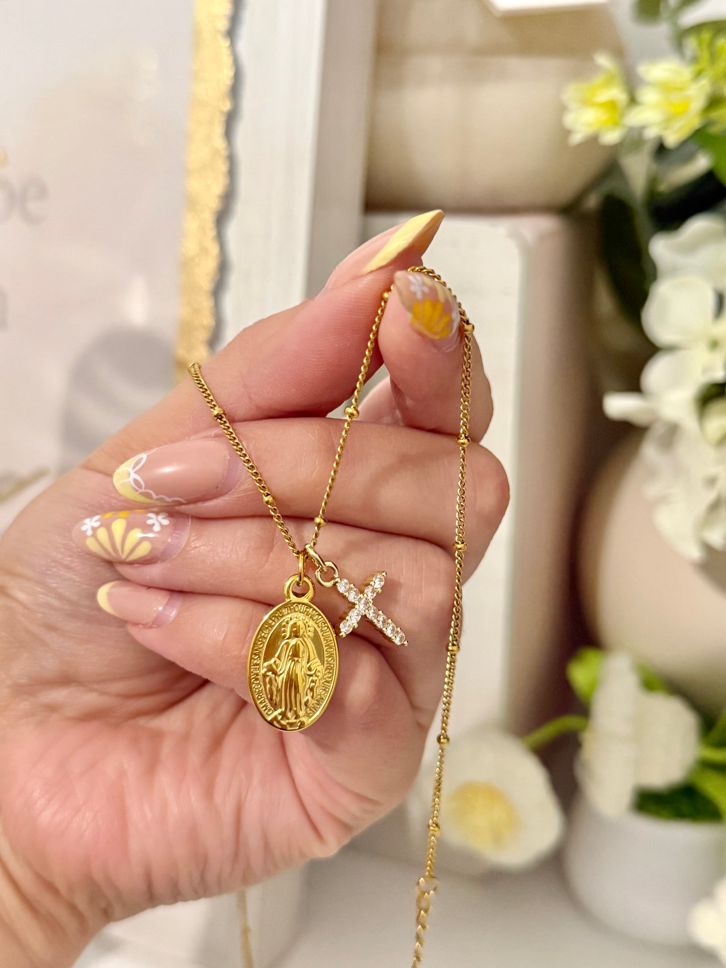 Virgin Mary Necklaces Stainless Steel