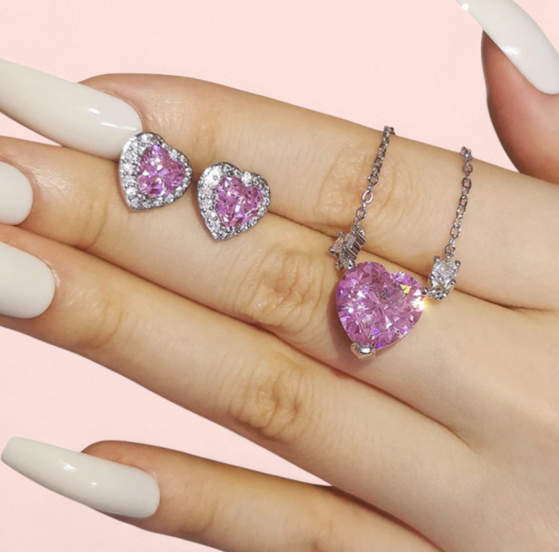 Beauty Set (Necklace and Earrings) Sterling Silver 925