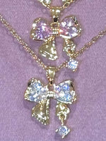 Load image into Gallery viewer, 18k Gold Plated Bow Stainless Steel Necklace
