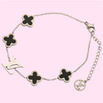 Load image into Gallery viewer, LV Black Clover Stainless Steel Bracelet in Silver &amp; Gold
