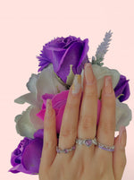 Load image into Gallery viewer, Purple Crown Silver Plated Adjustable Ring
