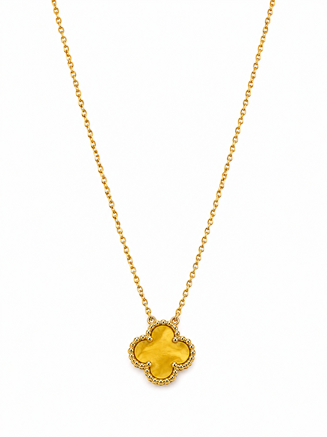 Honey Yellow & Gold Clover Jewelry