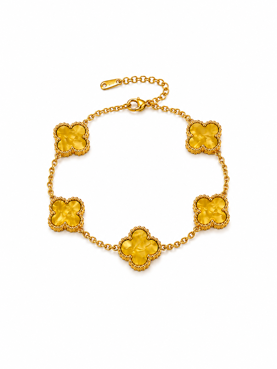 Honey Yellow & Gold Clover Jewelry