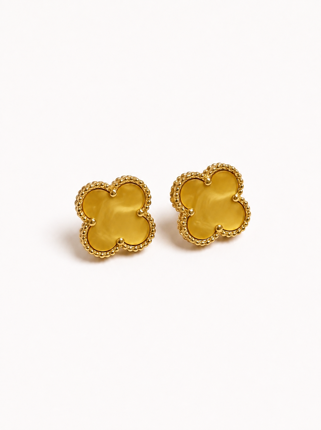 Honey Yellow & Gold Clover Jewelry