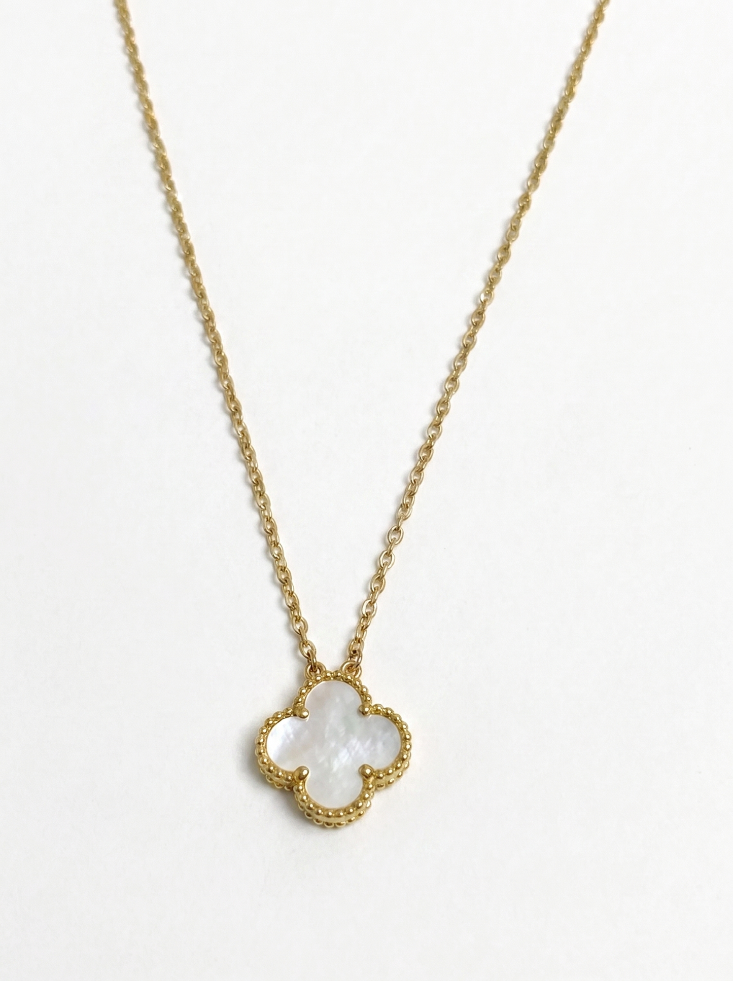 Mother Of Pearl White Clover Jewelry