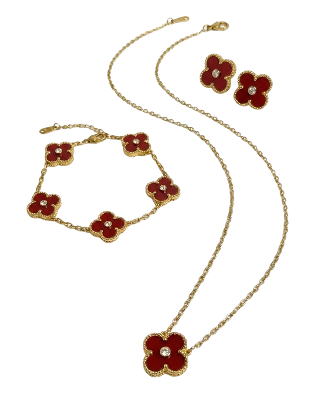 Red Mini Clover Set