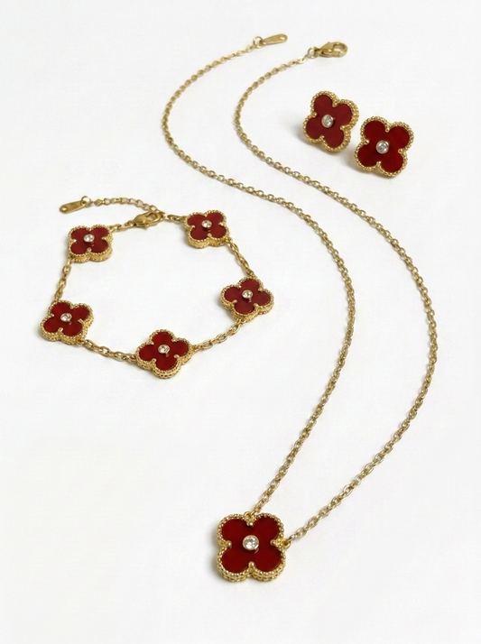 Red Mini Clover Set