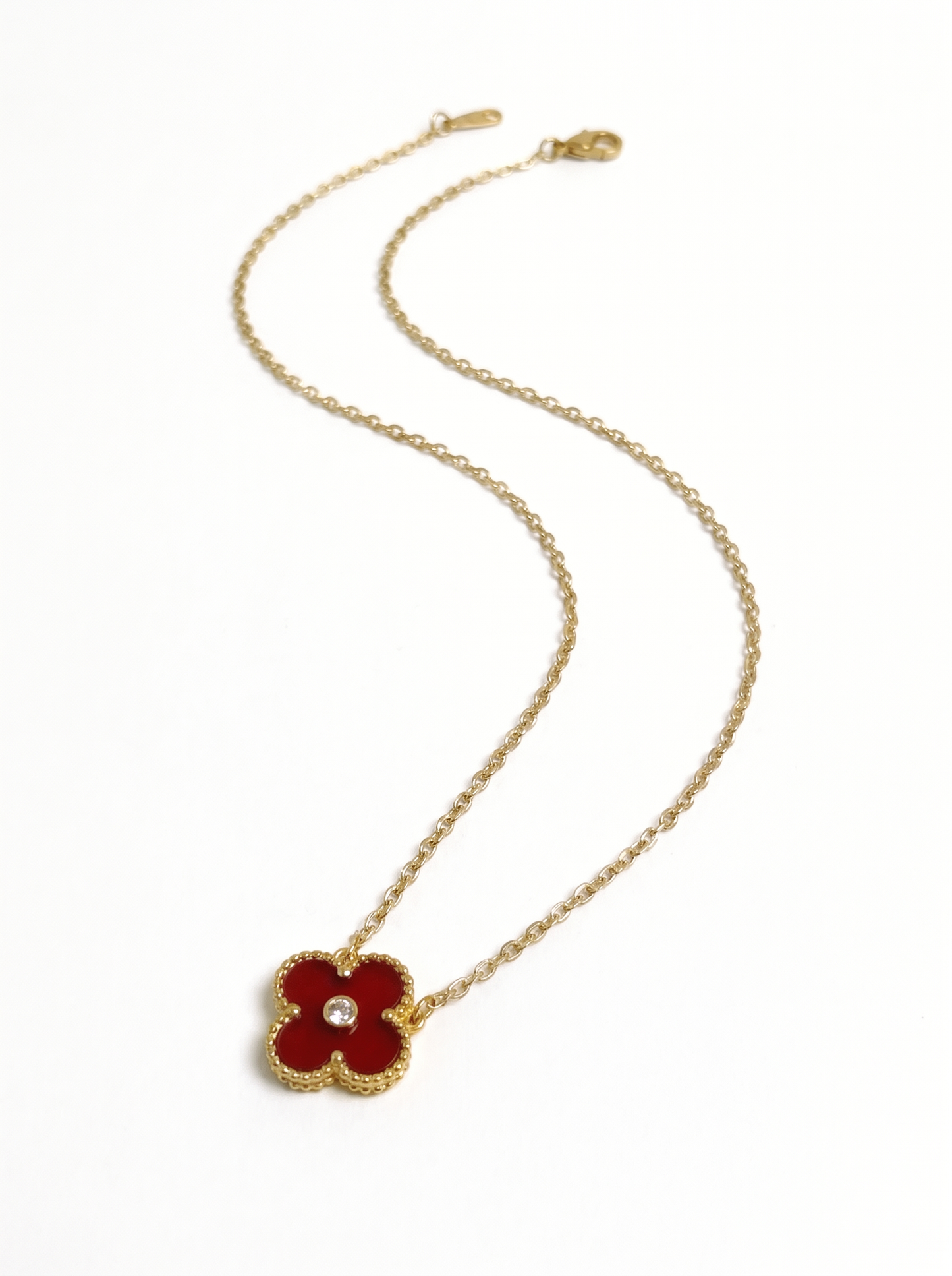 Red Mini Clover Jewelry