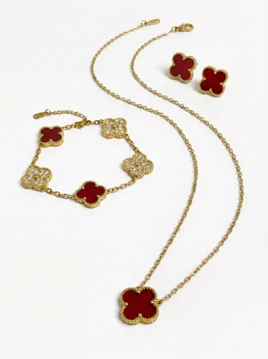 Red & Gold Clover Set