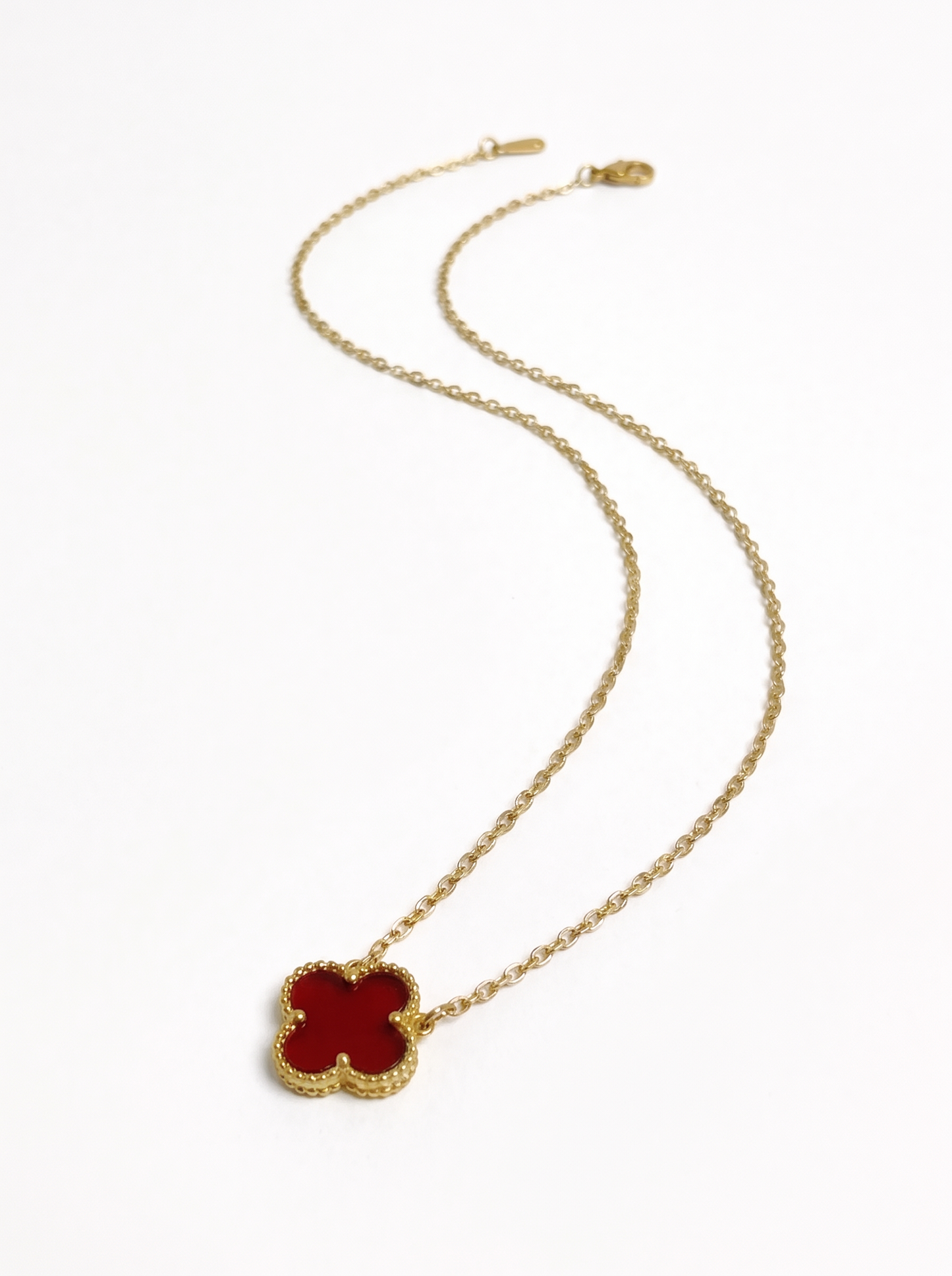 Red & Gold Clover Jewelry
