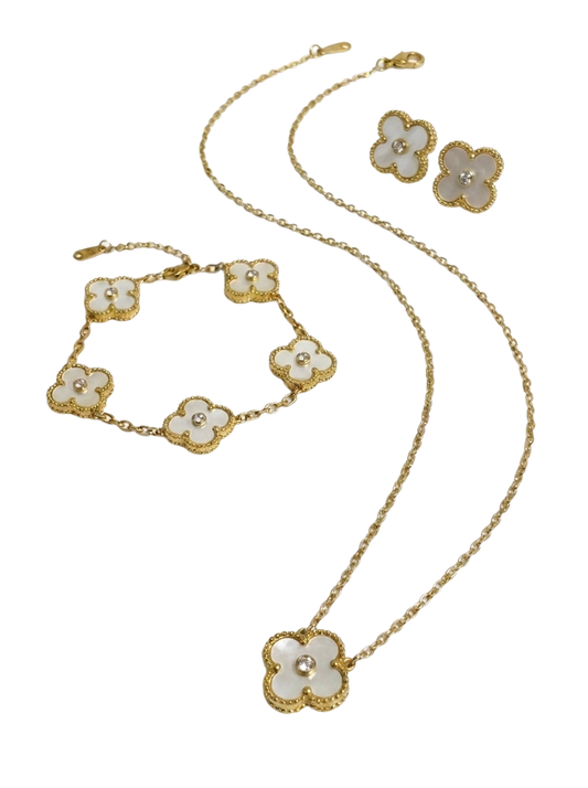 White Mini Clover Set