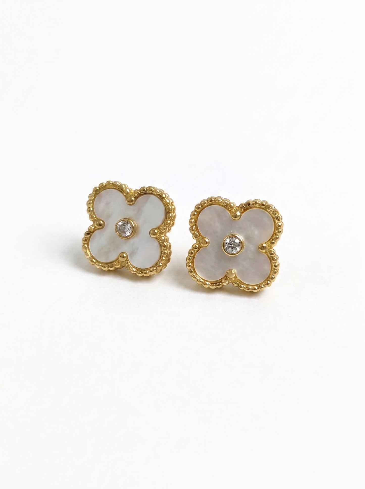 White Mini Clover Jewelry