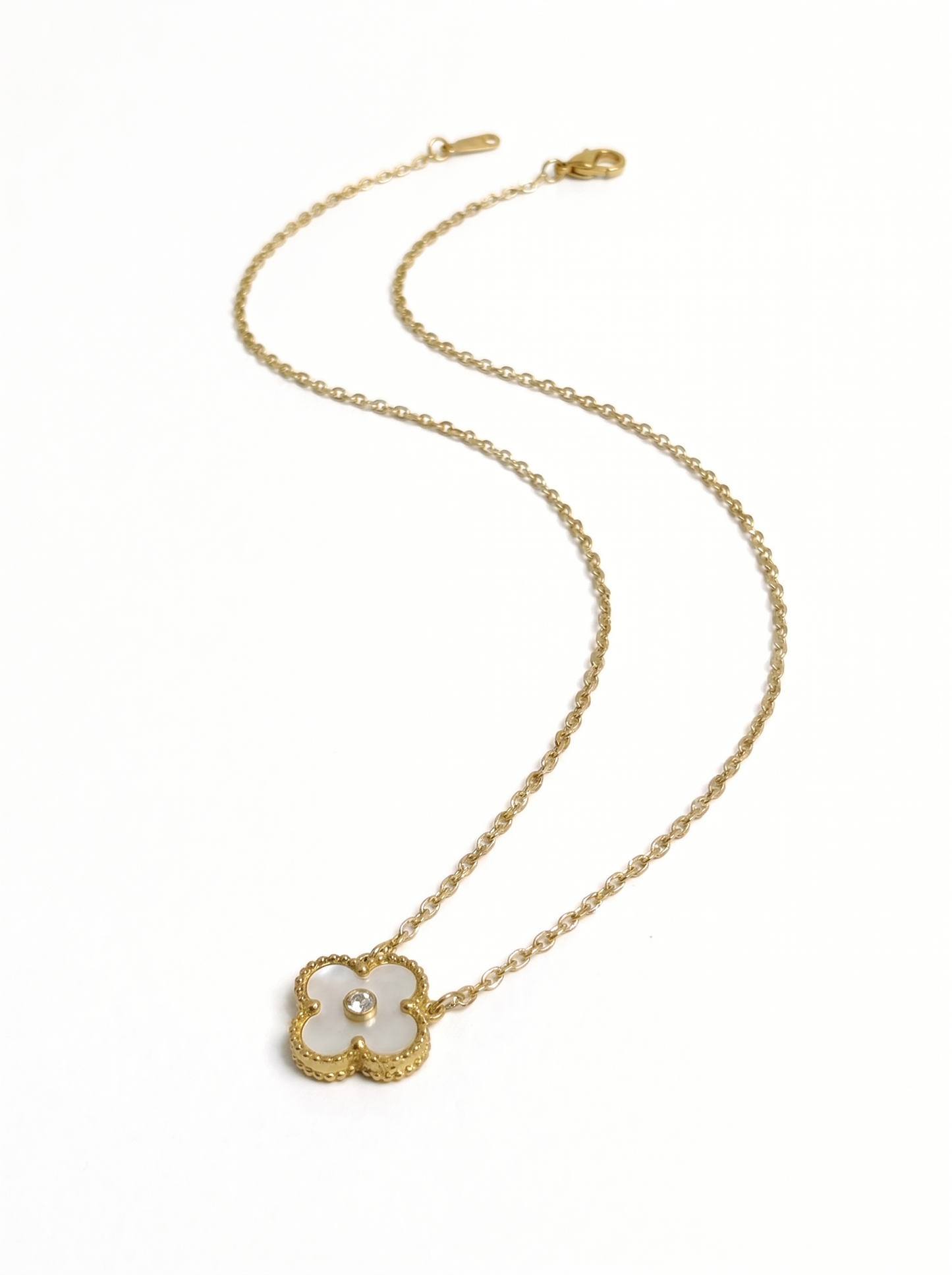 White Mini Clover Jewelry