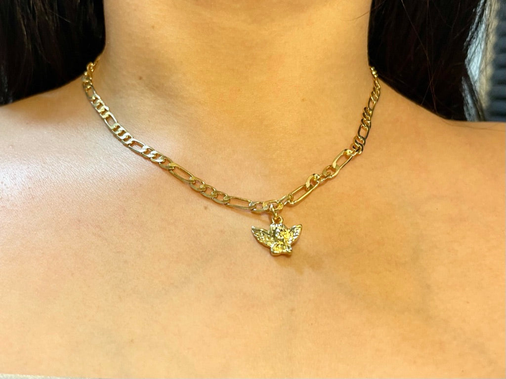 Angel Cuban Chain Necklace