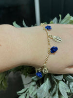 Load image into Gallery viewer, Virgencita Blue Roses Bracelet
