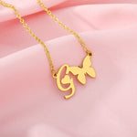 Load image into Gallery viewer, Initial Butterfly Necklace
