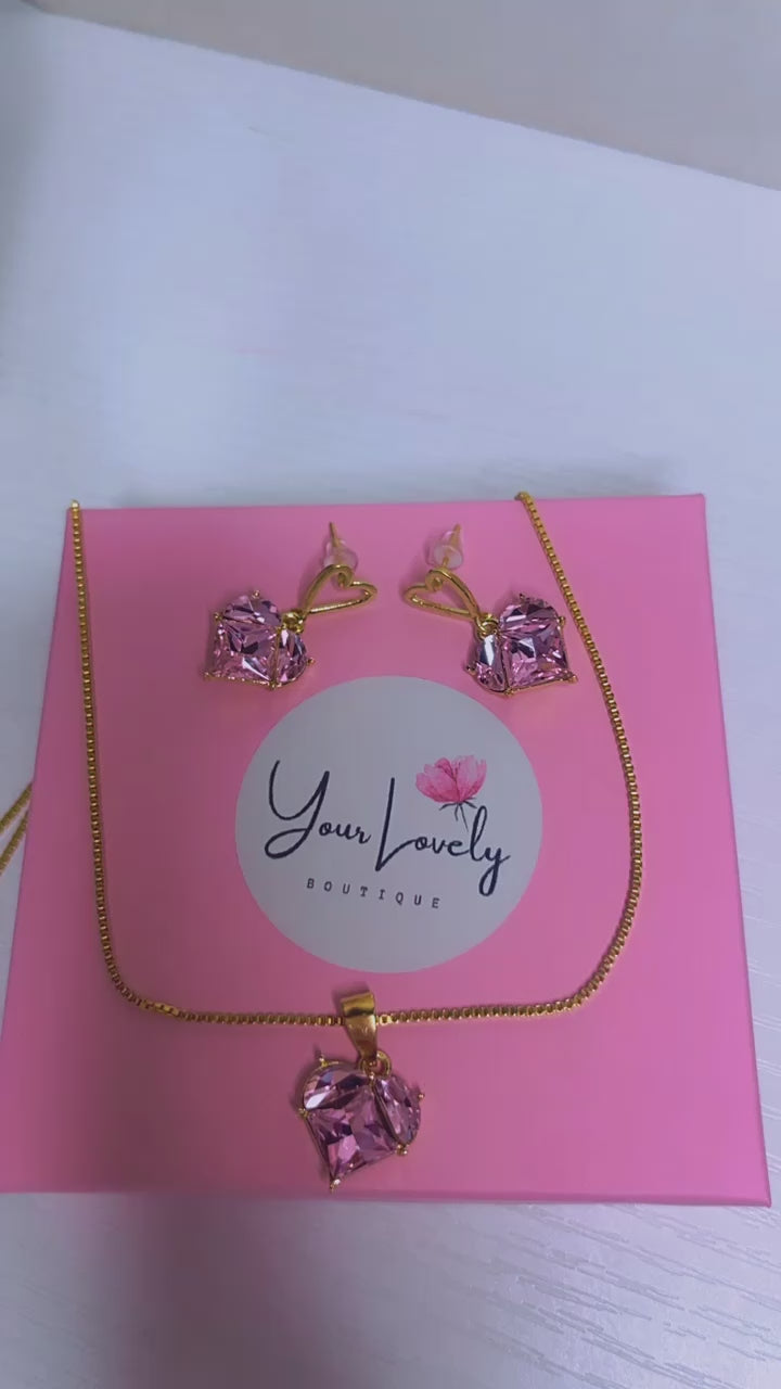 Dainty Heart (Necklace and Earrings)