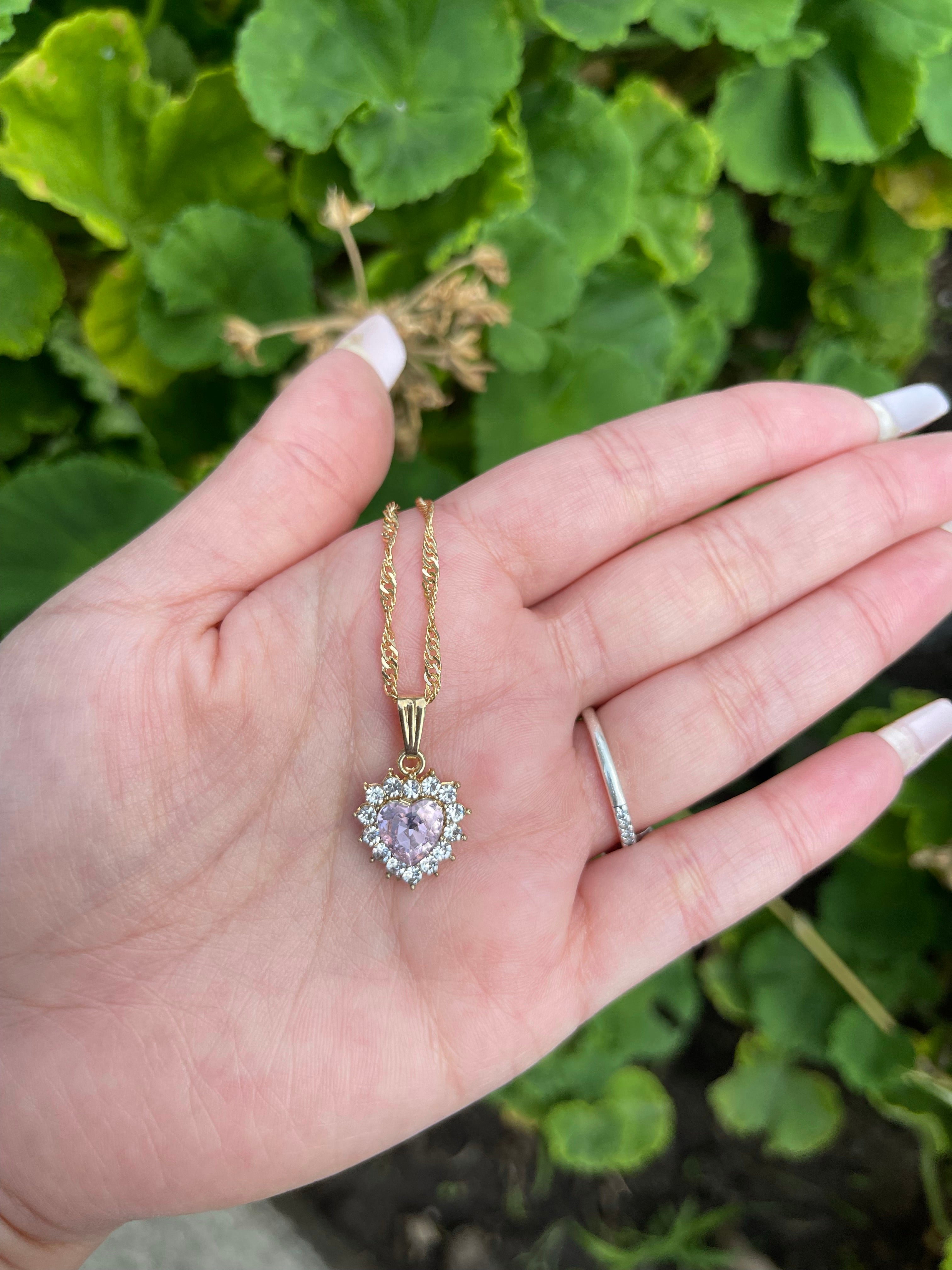 Pink Heart Necklace