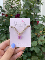 Load image into Gallery viewer, Butterfly Rhinestone Necklace
