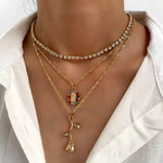 Load image into Gallery viewer, Rosa Bendita Necklace Set
