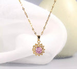 Load image into Gallery viewer, Sunflower Pink Rhinestone Necklace
