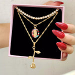 Load image into Gallery viewer, Rosa Bendita Necklace Set
