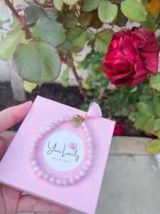 Rose Quartz Sea Shell Bracelet