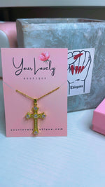 Load image into Gallery viewer, Crystal Cross Necklace
