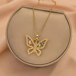 Load image into Gallery viewer, Butterfly Rhinestone Necklace
