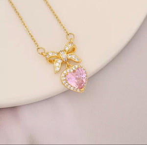 Pink Ribbon Necklace