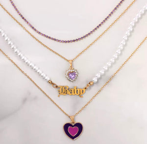 Lilac Necklace Set