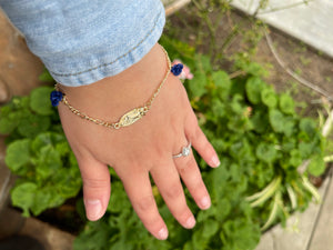 La Virgen Blue Rose Bracelet