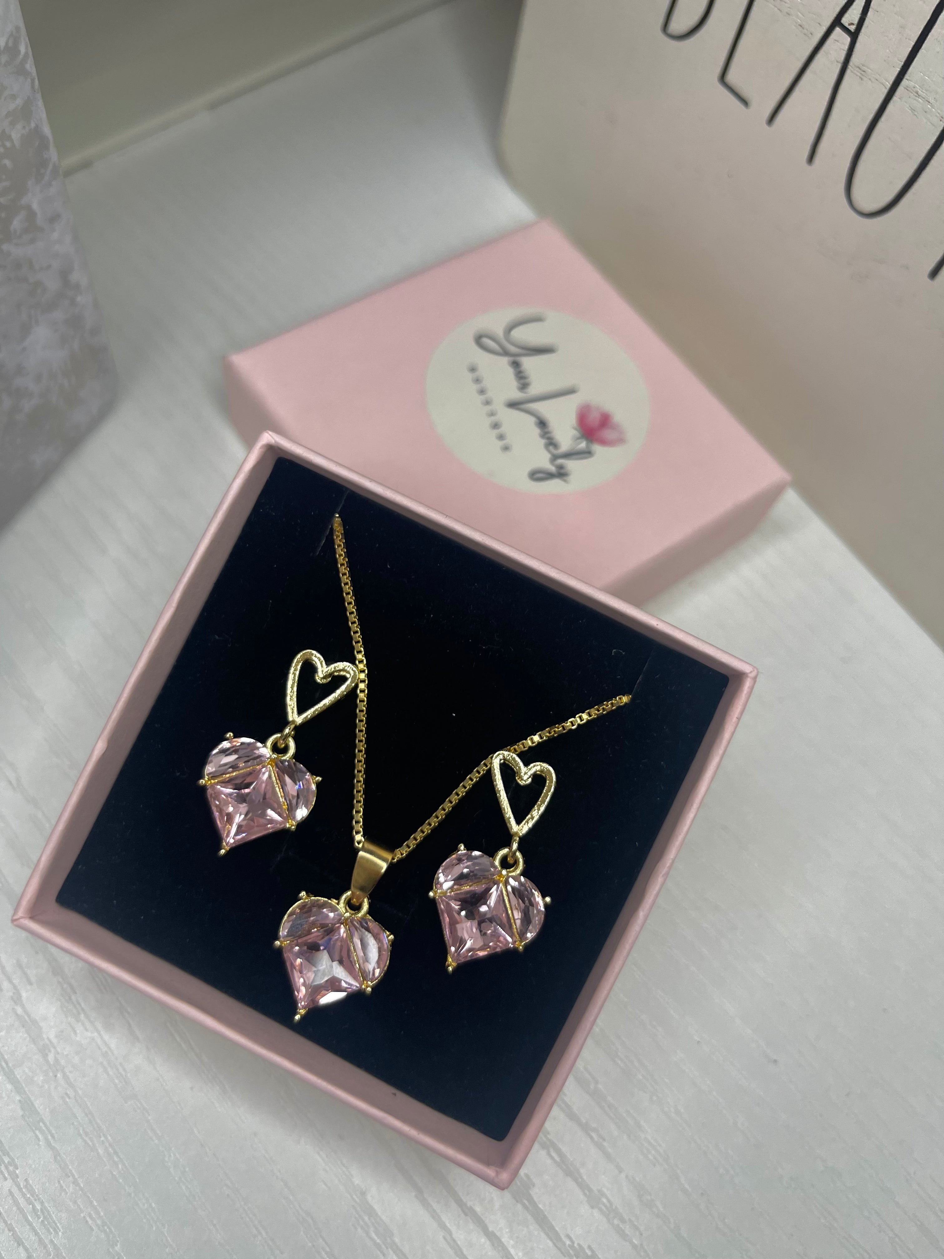 Dainty Heart (Necklace and Earrings)