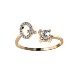 Load image into Gallery viewer, Rhinestones Letter Ring
