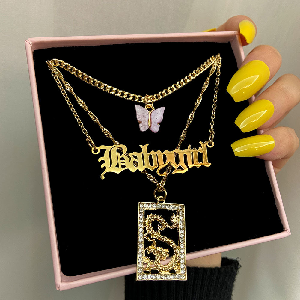 Babygirl Multi-layer Dragon Necklace