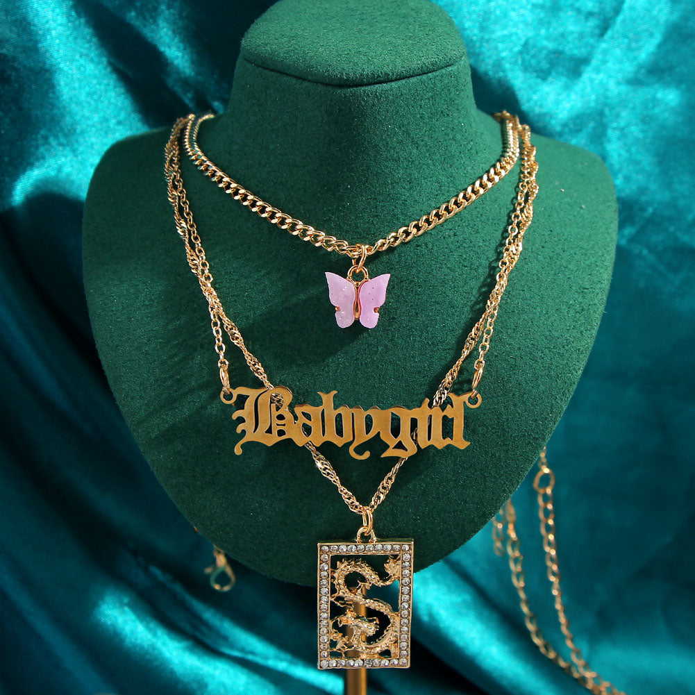 Babygirl Multi-layer Dragon Necklace