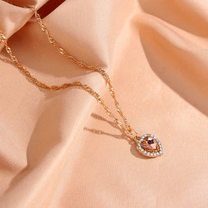 Crystal Heart Pendant Necklace