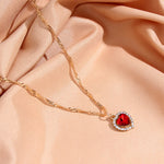 Load image into Gallery viewer, Crystal Heart Pendant Necklace
