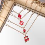 Load image into Gallery viewer, Red Cherry Necklace Set
